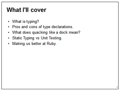 Understanding Typing. Understanding Ruby.