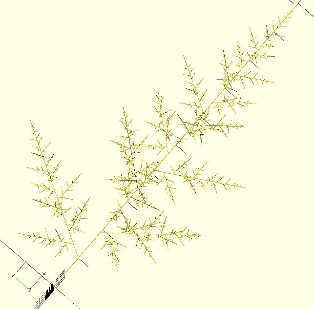 3D tree curve (Fractal again)